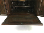 Japanese Wooden Buddhist altar Wood Cabinet Butsudan Vtg Brown T295