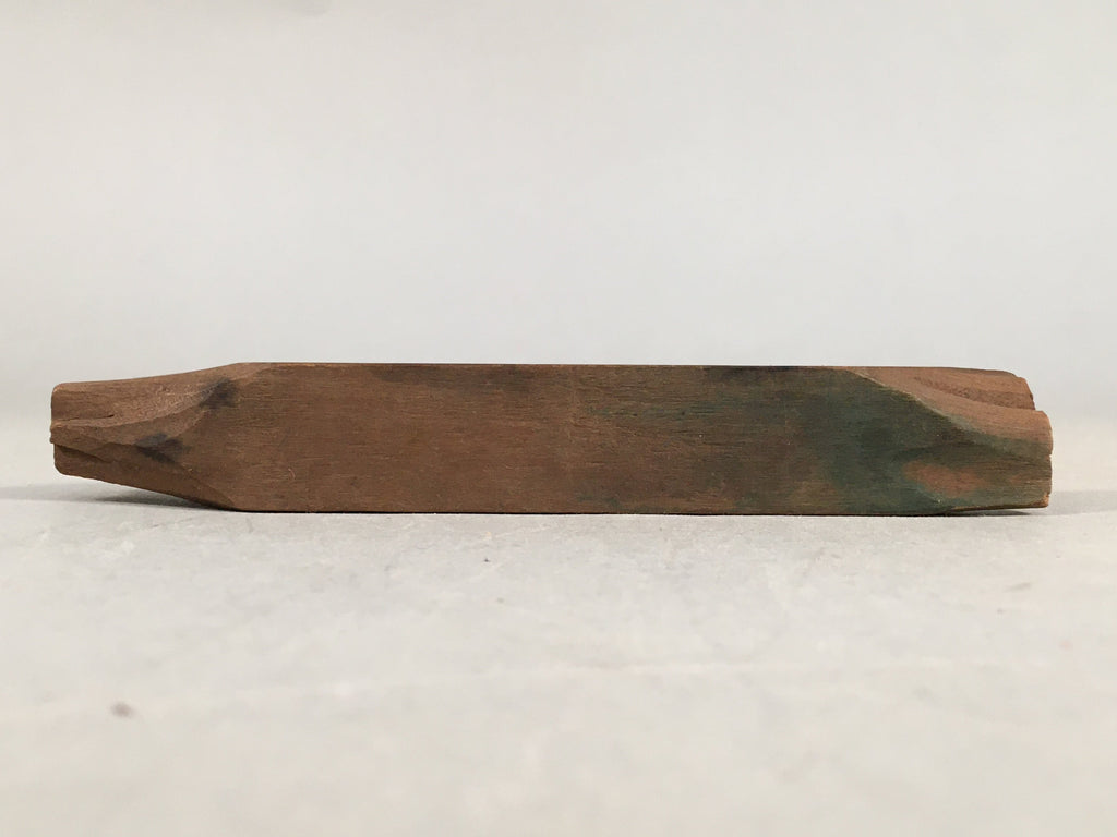 Japanese Wooden Cake Marking Tool Stick Stamp Sweets Vtg Carving Brown Kg287