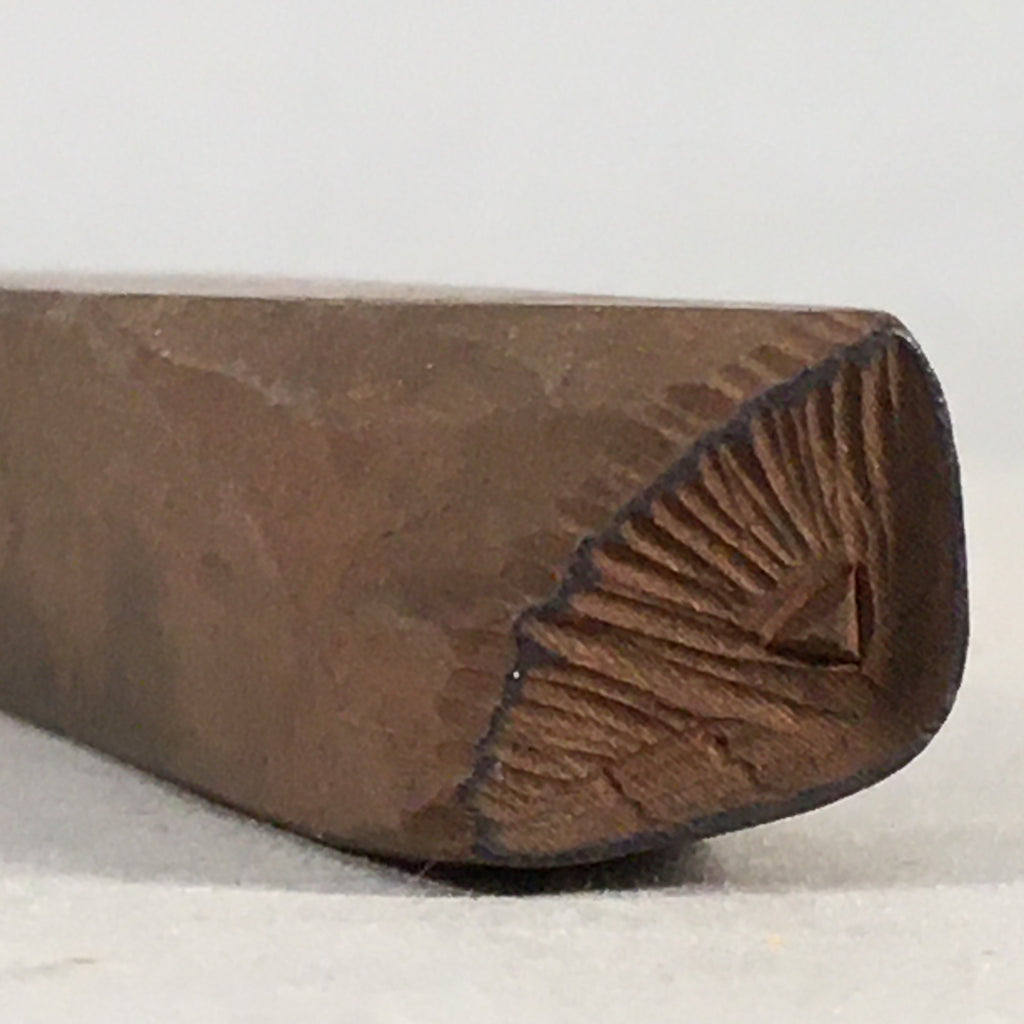Japanese Wooden Cake Marking Tool Stick Stamp Sweets Vtg Carving Brown Kg288