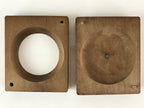 Japanese Wooden Cake Mold Kashigata Sweets Vtg Apple Round Kg398