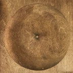 Japanese Wooden Cake Mold Kashigata Sweets Vtg Apple Round Kg398