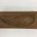 Japanese Wooden Cake Mold Kashigata Sweets Vtg Carving Bamboo Shoot Kg379
