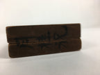 Japanese Wooden Cake Mold Kashigata Sweets Vtg Carving Bay laurel Celebration Kg