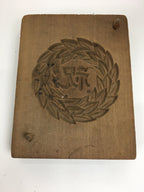 Japanese Wooden Cake Mold Kashigata Sweets Vtg Carving Bay laurel Celebration Kg