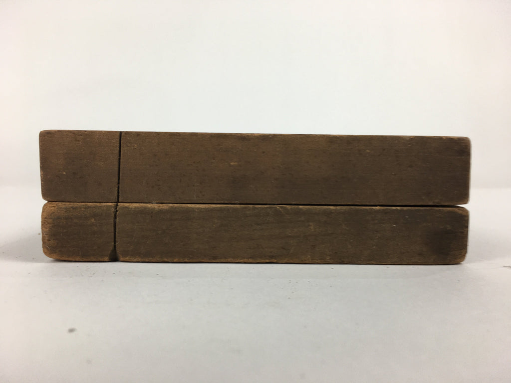 Japanese Wooden Cake Mold Kashigata Sweets Vtg Carving Bay laurel Celebration Kg