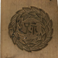 Japanese Wooden Cake Mold Kashigata Sweets Vtg Carving Bay laurel Celebration Kg