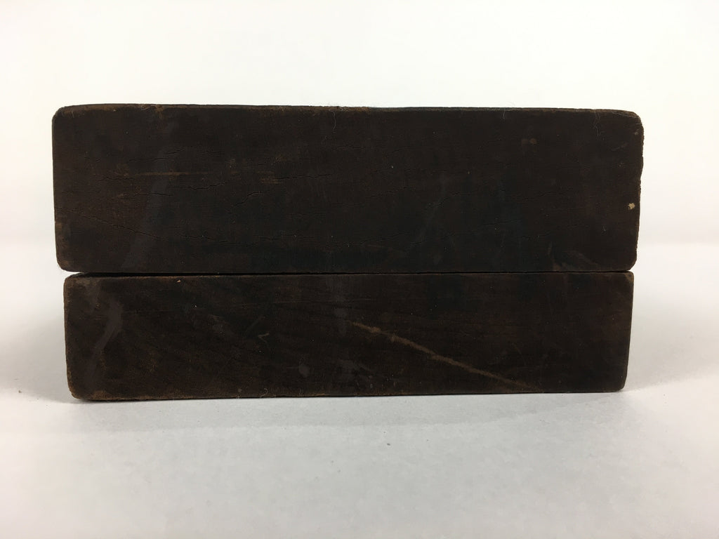 Japanese Wooden Cake Mold Kashigata Sweets Vtg Carving Brown Butterfly Kg345