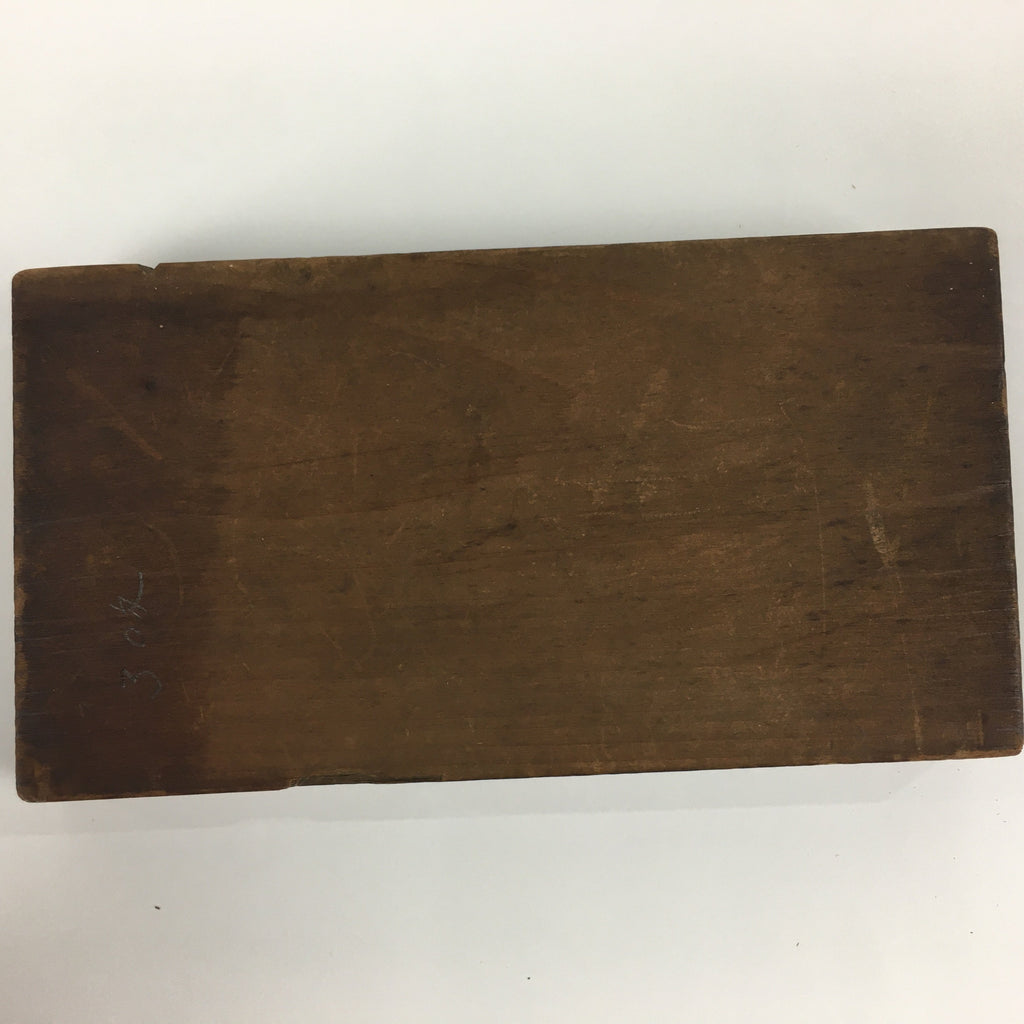 Japanese Wooden Cake Mold Kashigata Sweets Vtg Carving Brown Butterfly Kg345