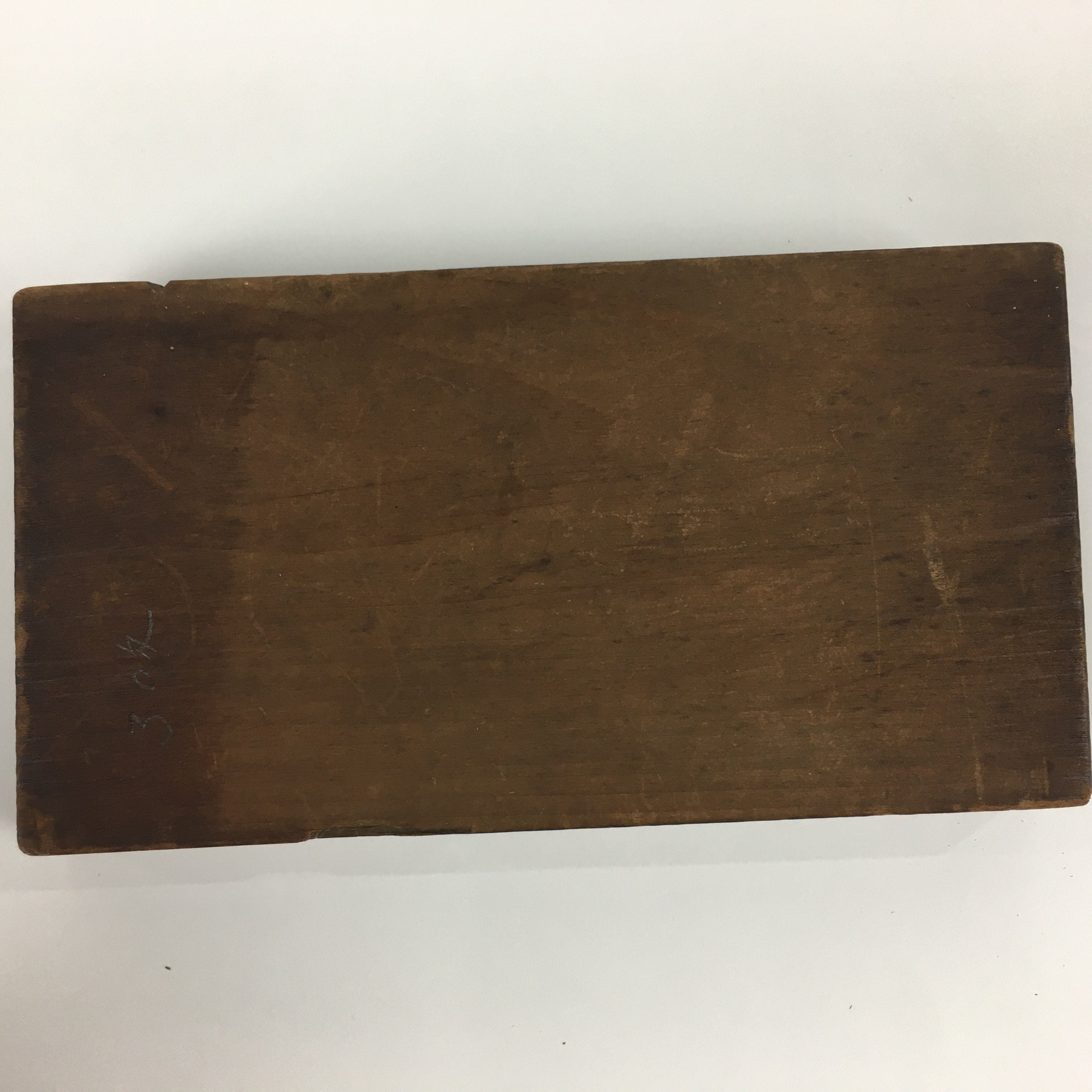 Japanese Wooden Cake Mold Kashigata Sweets Vtg Carving Brown Butterfly Kg345