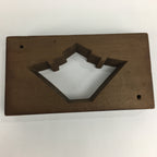 Japanese Wooden Cake Mold Kashigata Sweets Vtg Carving Brown Butterfly Kg345
