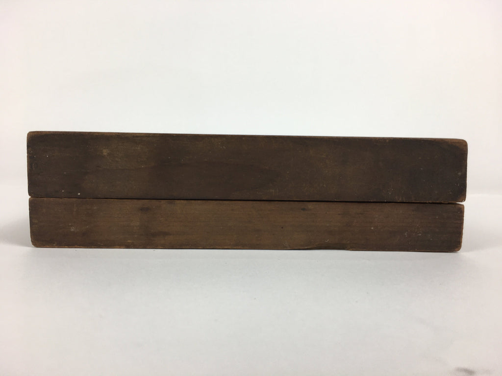 Japanese Wooden Cake Mold Kashigata Sweets Vtg Carving Brown Butterfly Kg345