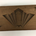 Japanese Wooden Cake Mold Kashigata Sweets Vtg Carving Brown Butterfly Kg345