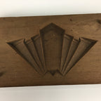Japanese Wooden Cake Mold Kashigata Sweets Vtg Carving Brown Butterfly Kg345