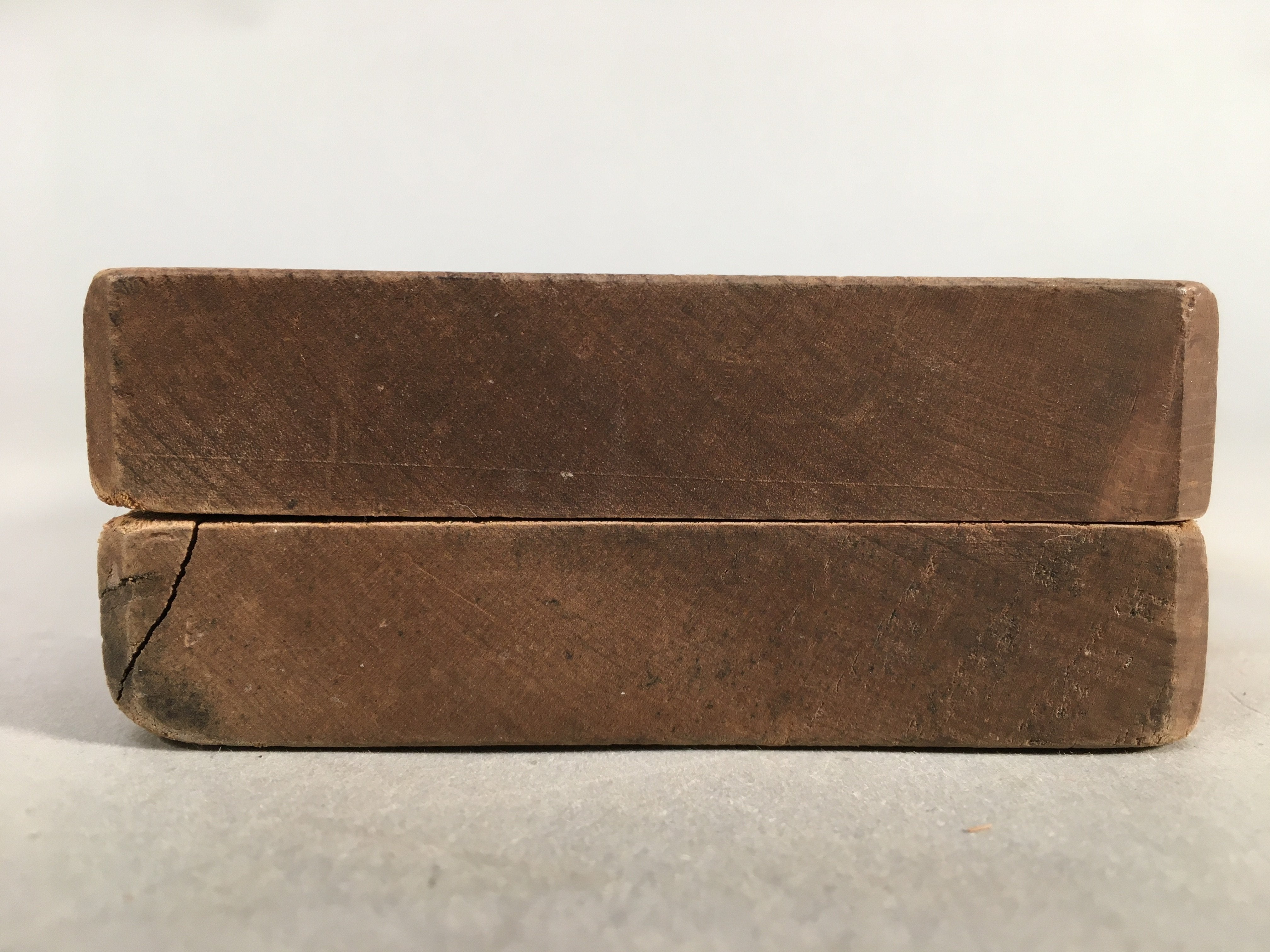 Japanese Wooden Cake Mold Kashigata Sweets Vtg Carving Brown Crane Kg290