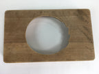 Japanese Wooden Cake Mold Kashigata Sweets Vtg Carving Brown Crane Kg359