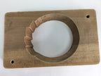 Japanese Wooden Cake Mold Kashigata Sweets Vtg Carving Brown Crane Kg359