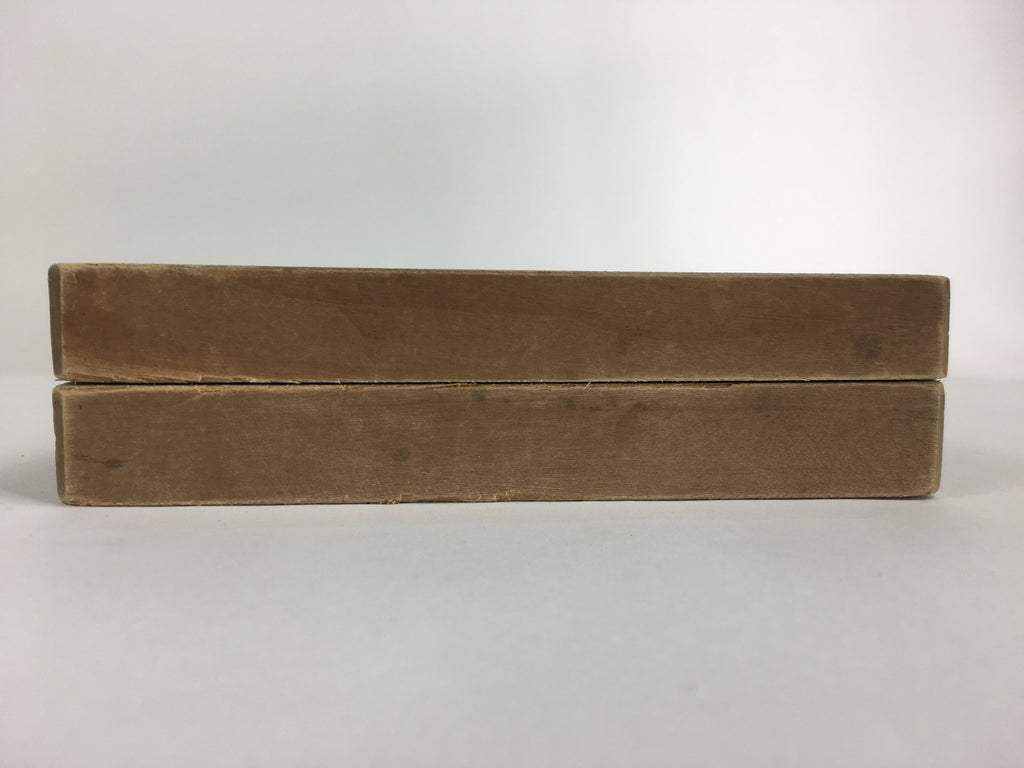 Japanese Wooden Cake Mold Kashigata Sweets Vtg Carving Brown Crane Kg359