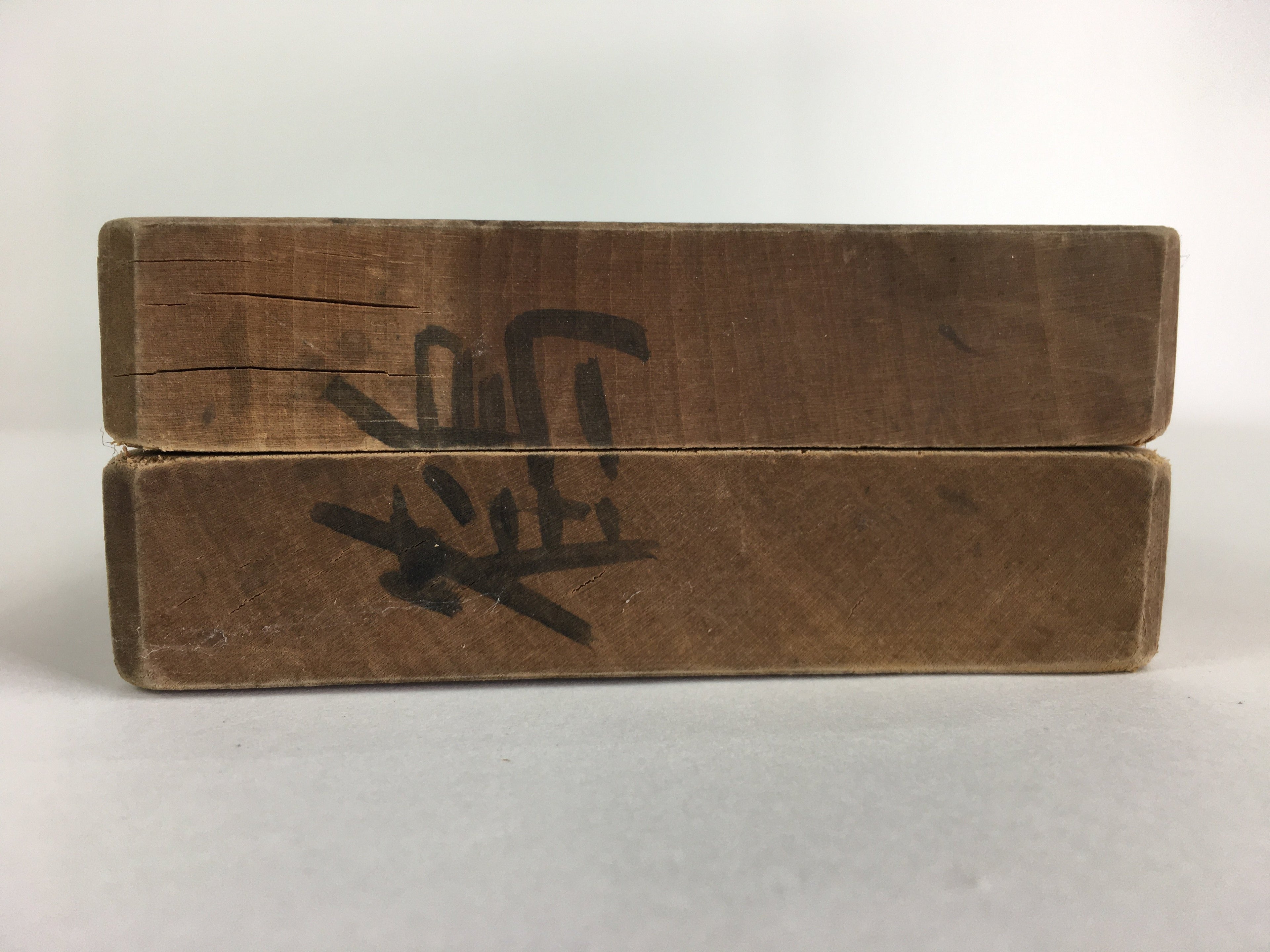 Japanese Wooden Cake Mold Kashigata Sweets Vtg Carving Brown Crane Kg359