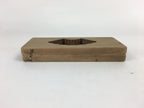 Japanese Wooden Cake Mold Kashigata Sweets Vtg Carving Brown Folding Fan Kg363