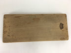Japanese Wooden Cake Mold Kashigata Sweets Vtg Carving Brown Folding Fan Kg363