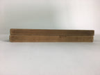 Japanese Wooden Cake Mold Kashigata Sweets Vtg Carving Brown Folding Fan Kg363
