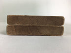 Japanese Wooden Cake Mold Kashigata Sweets Vtg Carving Brown Folding Fan Kg363