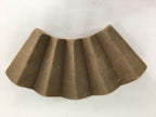 Japanese Wooden Cake Mold Kashigata Sweets Vtg Carving Brown Folding Fan Kg373