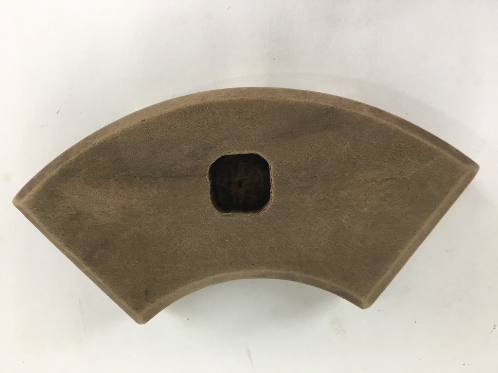 Japanese Wooden Cake Mold Kashigata Sweets Vtg Carving Brown Folding Fan Kg373