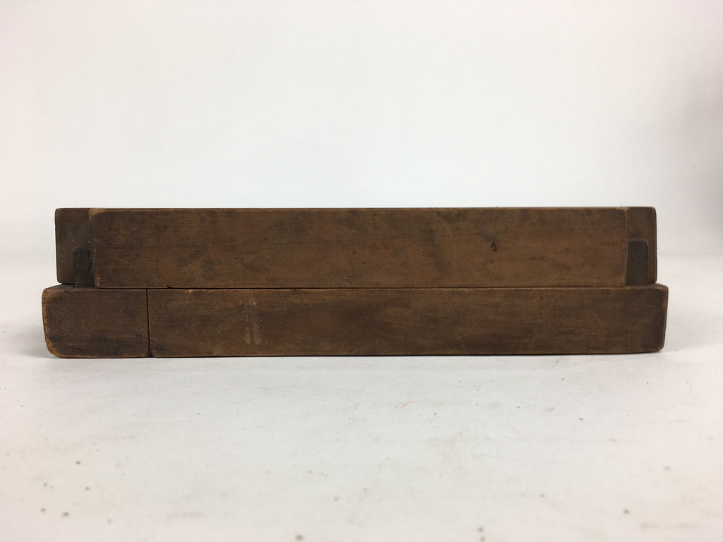 Japanese Wooden Cake Mold Kashigata Sweets Vtg Carving Brown Mt.Fuji Kg343