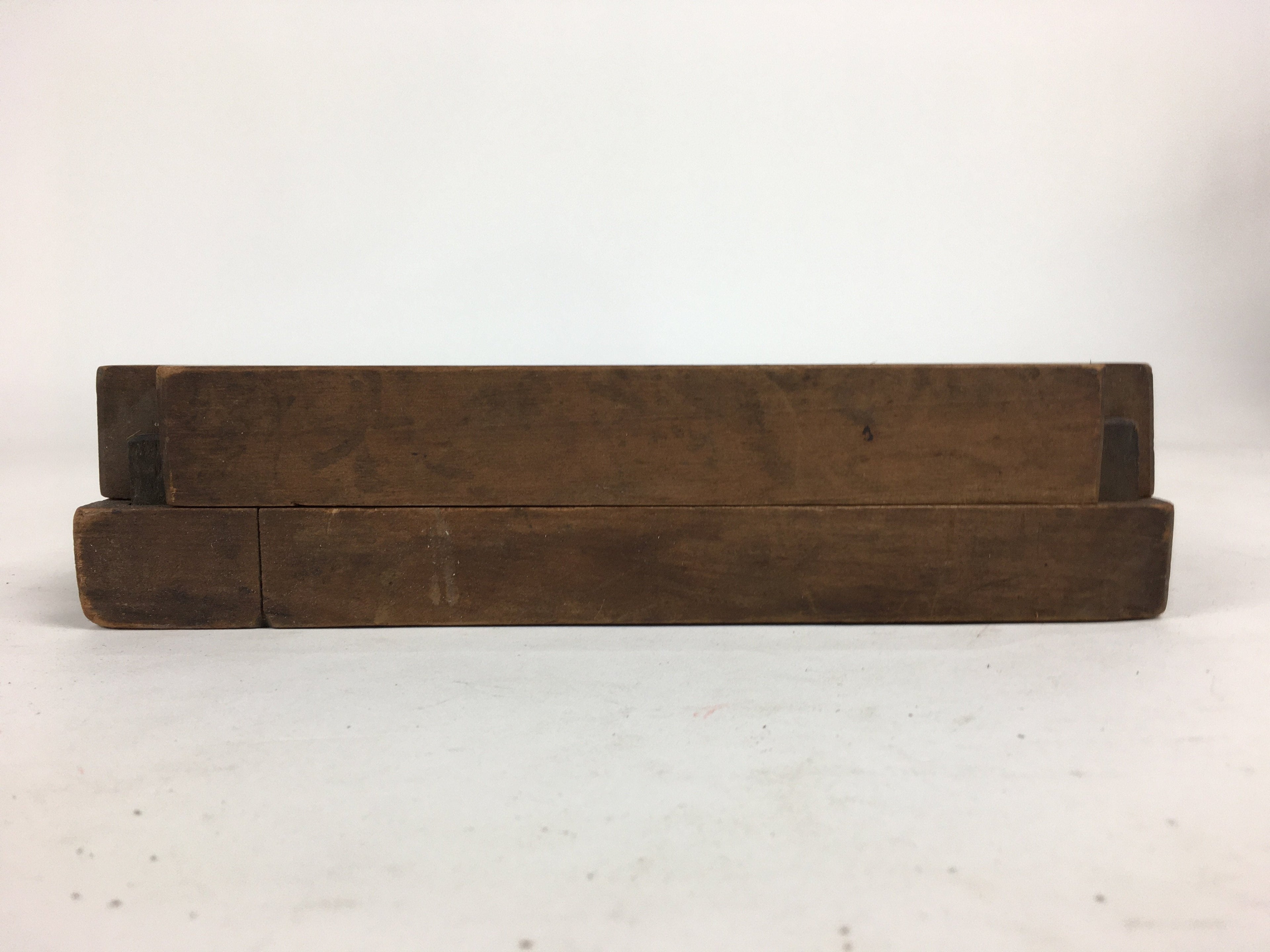 Japanese Wooden Cake Mold Kashigata Sweets Vtg Carving Brown Mt.Fuji Kg343