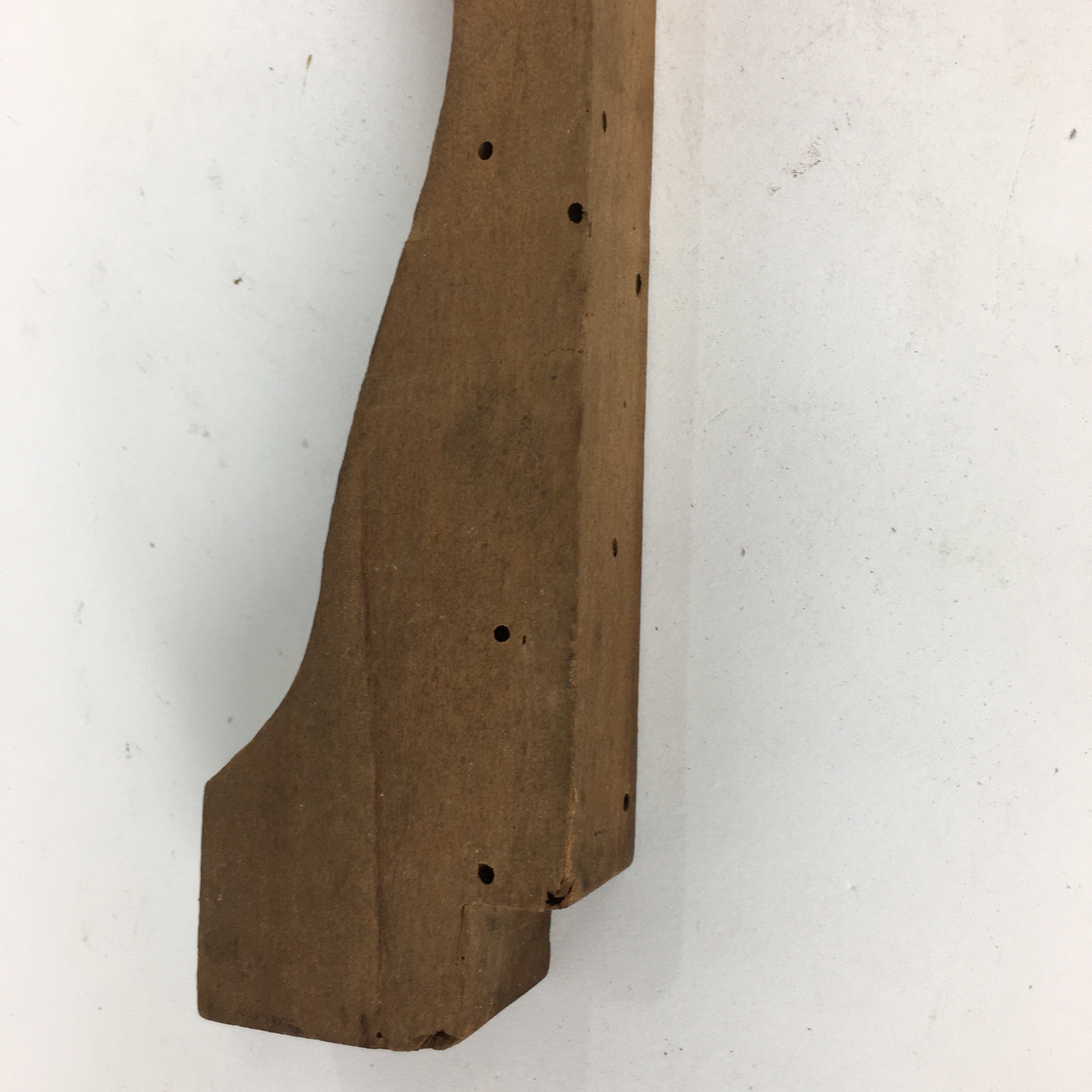 Japanese Wooden Cake Mold Kashigata Sweets Vtg Carving Brown Mt.Fuji Kg343