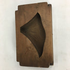 Japanese Wooden Cake Mold Kashigata Sweets Vtg Carving Brown Mt.Fuji Kg343