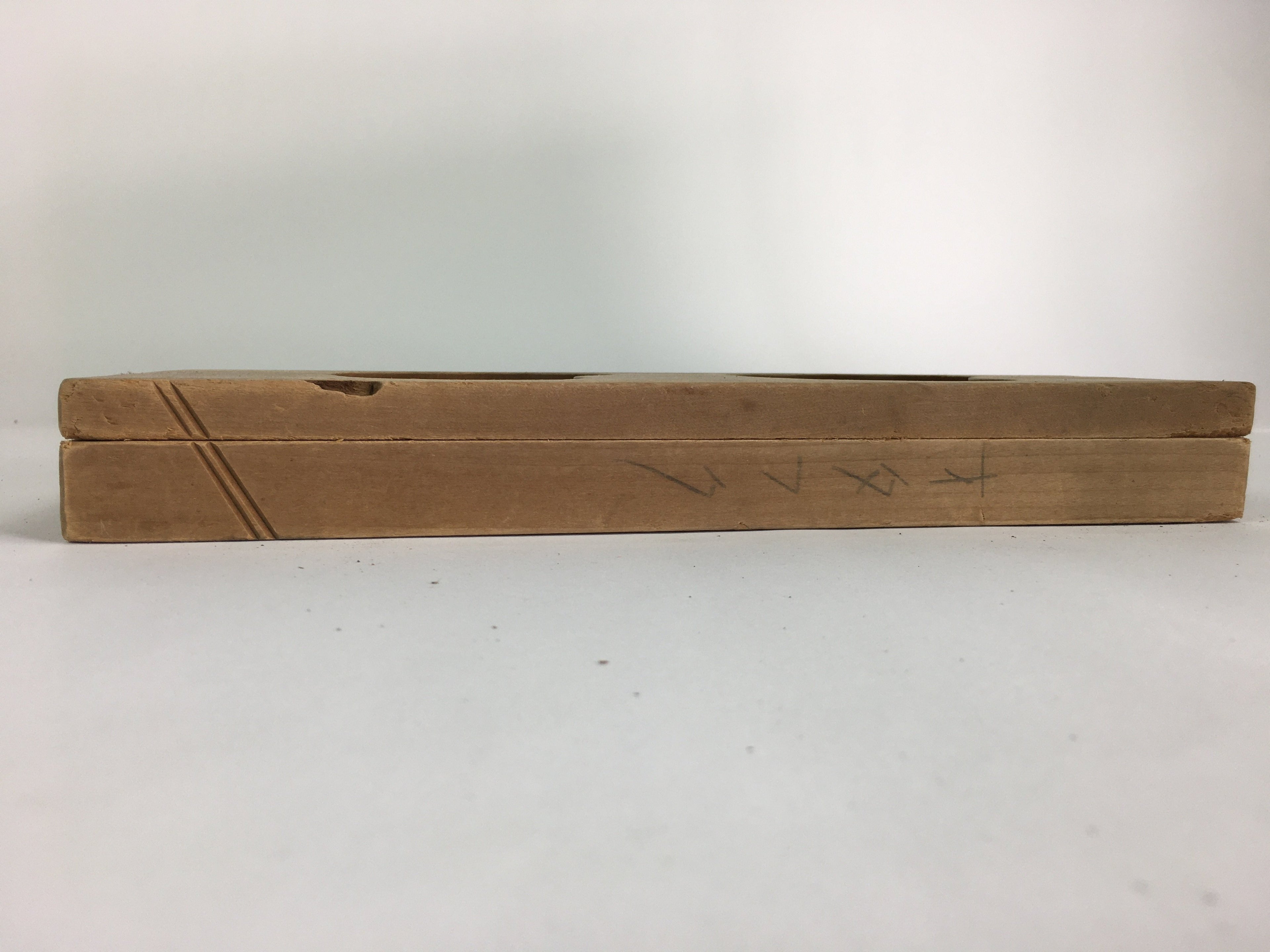 Japanese Wooden Cake Mold Kashigata Sweets Vtg Carving Brown Otafuku Lady Kg371