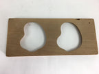 Japanese Wooden Cake Mold Kashigata Sweets Vtg Carving Brown Otafuku Lady Kg371