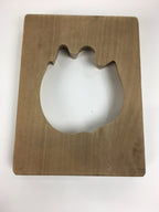 Japanese Wooden Cake Mold Kashigata Sweets Vtg Carving Brown Peach Boy Kg355