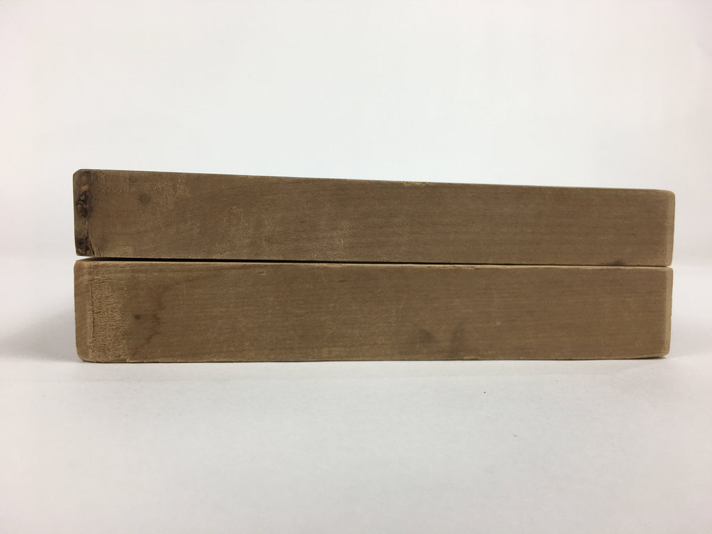 Japanese Wooden Cake Mold Kashigata Sweets Vtg Carving Brown Peach Boy Kg355