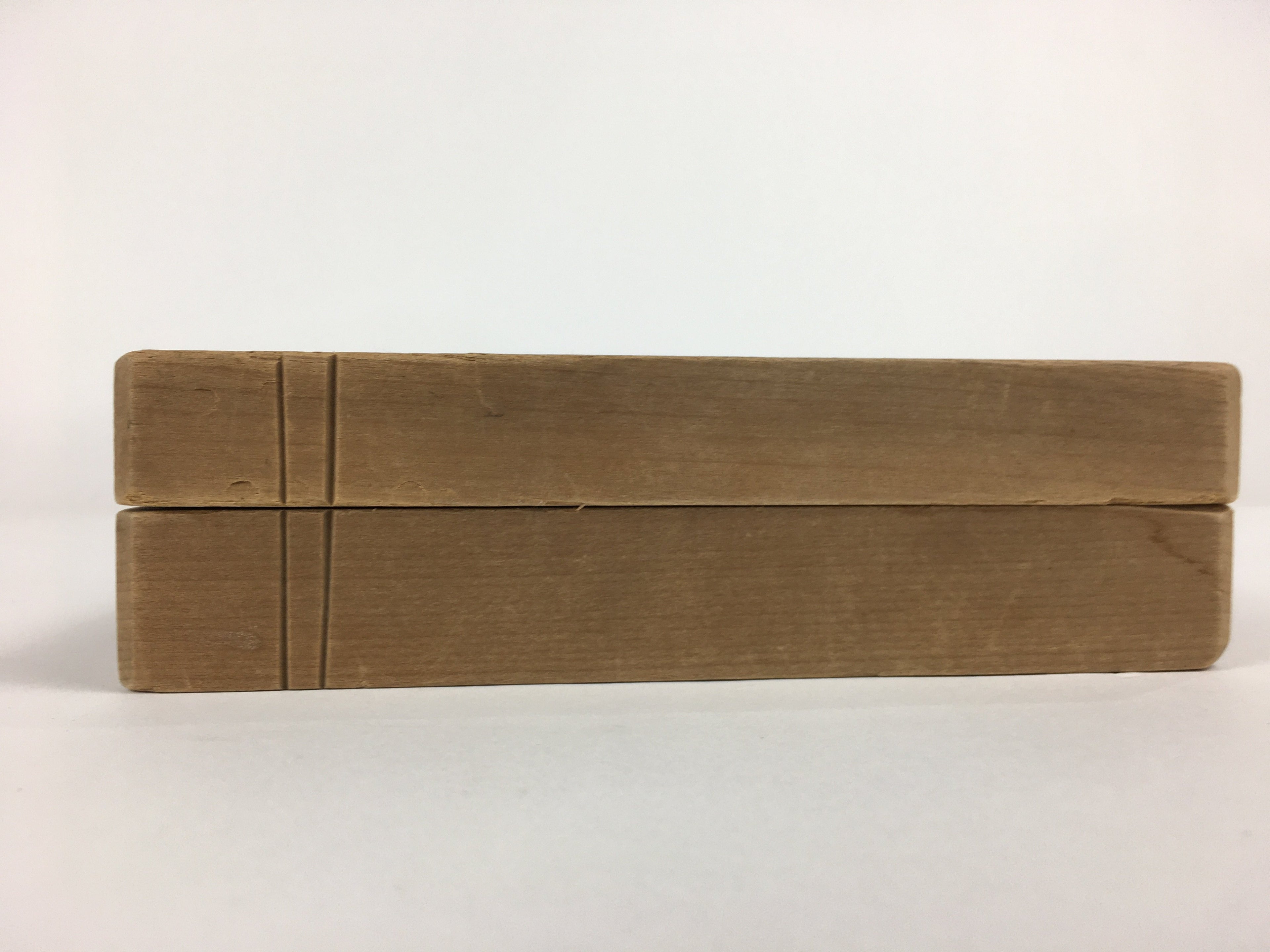 Japanese Wooden Cake Mold Kashigata Sweets Vtg Carving Brown Peach Boy Kg355