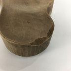 Japanese Wooden Cake Mold Kashigata Sweets Vtg Carving Brown Pine Kg374