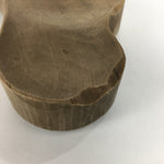 Japanese Wooden Cake Mold Kashigata Sweets Vtg Carving Brown Pine Kg374