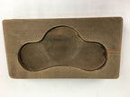 Japanese Wooden Cake Mold Kashigata Sweets Vtg Carving Brown Pine Kg374