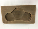Japanese Wooden Cake Mold Kashigata Sweets Vtg Carving Brown Pine Kg374