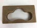 Japanese Wooden Cake Mold Kashigata Sweets Vtg Carving Brown Pine Kg374