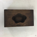 Japanese Wooden Cake Mold Kashigata Sweets Vtg Carving Brown Plum Blossom Kg307