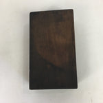 Japanese Wooden Cake Mold Kashigata Sweets Vtg Carving Brown Plum Blossom Kg307