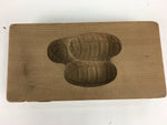 Japanese Wooden Cake Mold Kashigata Sweets Vtg Carving Brown Rice bags Kg354