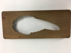 Japanese Wooden Cake Mold Kashigata Sweets Vtg Carving Brown Shrimp Kg356