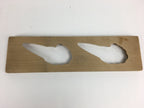 Japanese Wooden Cake Mold Kashigata Sweets Vtg Carving Brown Shrimps Kg357