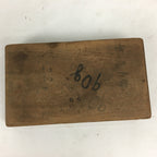 Japanese Wooden Cake Mold Kashigata Sweets Vtg Carving Brown Snapper Kg341