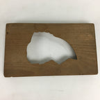 Japanese Wooden Cake Mold Kashigata Sweets Vtg Carving Brown Snapper Kg341