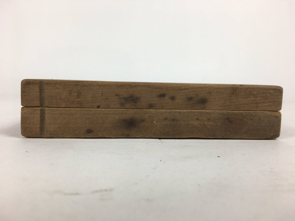 Japanese Wooden Cake Mold Kashigata Sweets Vtg Carving Brown Snapper Kg341